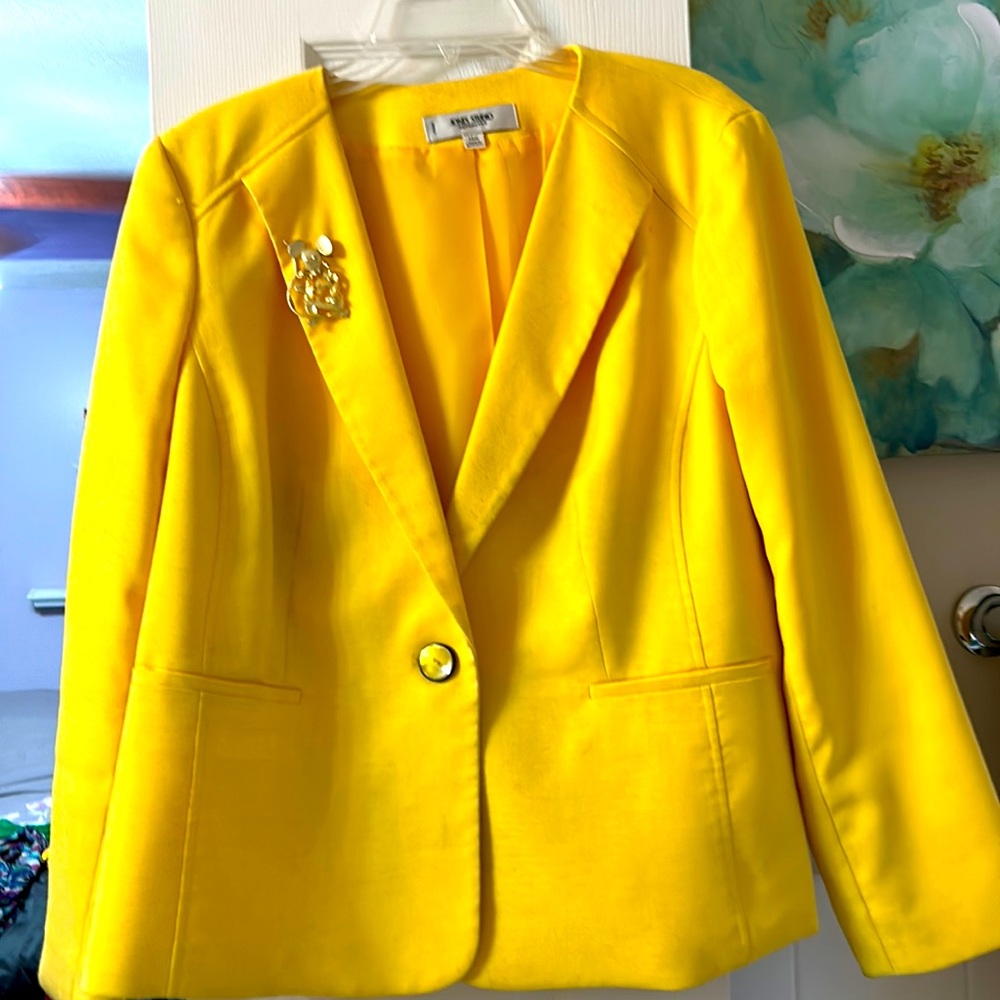 This bright color jacket is great for any time of the year.